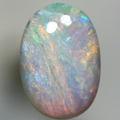 SOLID SEMI BLACK OPAL Pretty with orange and pink over green and blue. With VIDEO